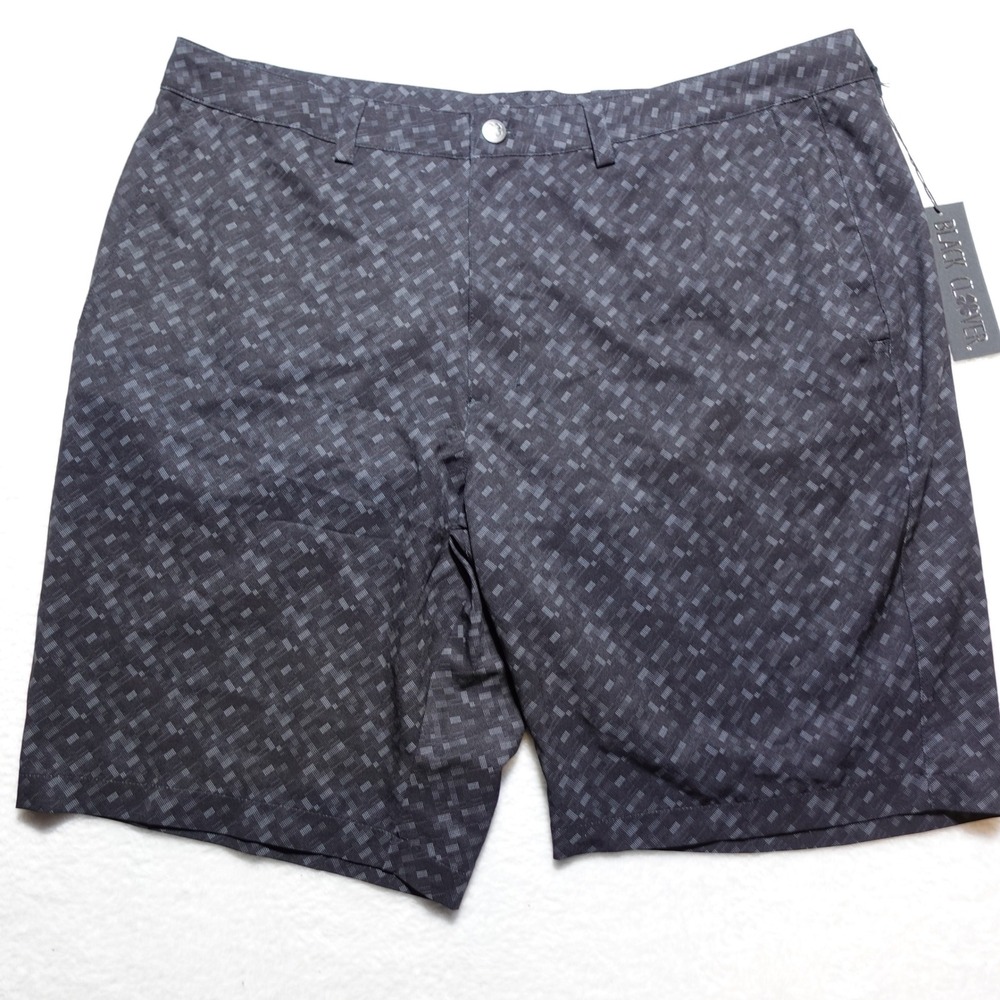 Black Clover Tony Shorts Mens 38 Black Digital Print Performance Golf